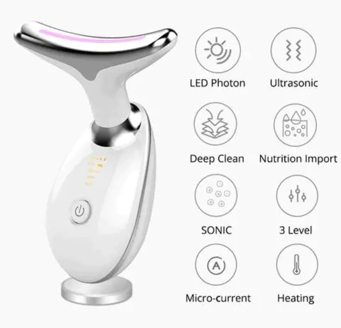 Beauty Facial Massager, 3 Color Wavy Acne Beauty Microcurrent Facial Device Skin Firming for Face Neck Beauty Device, Neck Tightening Face Shaper for Jawline Anti-Aging Device Face Lifting Face Slimming Skin Care Routine Beauty Daily Comfort